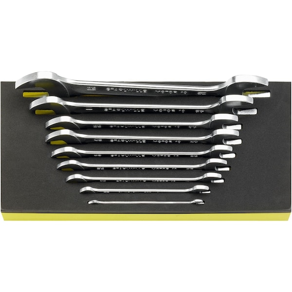Double open ended Wrenchs i.TCS inlay No.TCS 10A/9 1/3-tray9-pcs.